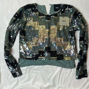 Asos Sequined Cropped Top